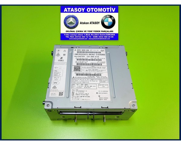 MERCEDES W205 RADİO 2059000241 2059001033 2059009530 2059003729 2059009128 2059006222 2059001722 2059007321 2059008917 2059007815 2059009814 2059006913 2059006310